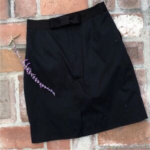 Kate Spade Black Pencil Skirt w/ Bow Detail and grosgrain trim, size 2